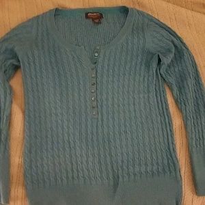 Eddie Bauer quarter button down sweater